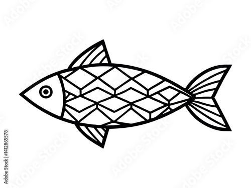 Betta fish coloring page for a children's book with colorful examples. Image in vector format. Great coloring activity for children and toddlers