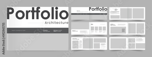 Architecture Portfolio Layout Template, landscape Architecture Portfolio , Minimal Portfolio Project Template.