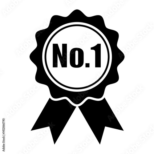 No.1 icon. Vector image