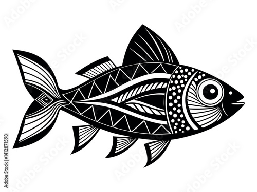 Betta fish coloring page for a children's book with colorful examples. Image in vector format. Great coloring activity for children and toddlers