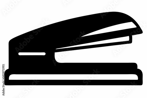 Stapler Silhouette Vector Illustration Black and White