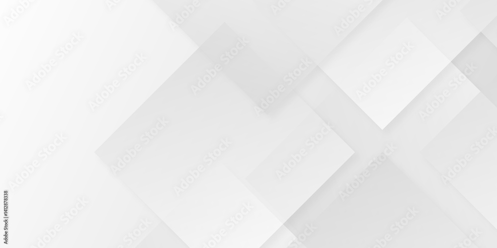 White and gray rectangle geometric concept technology modern futuristic subtle abstract background. Modern gray abstract vector long banner background. Futuristic technology concept graphic design. White and gray rectangle geometric concept technology modern futuristic subtle abstract background. Modern gray abstract vector long banner background. Futuristic technology concept graphic design.