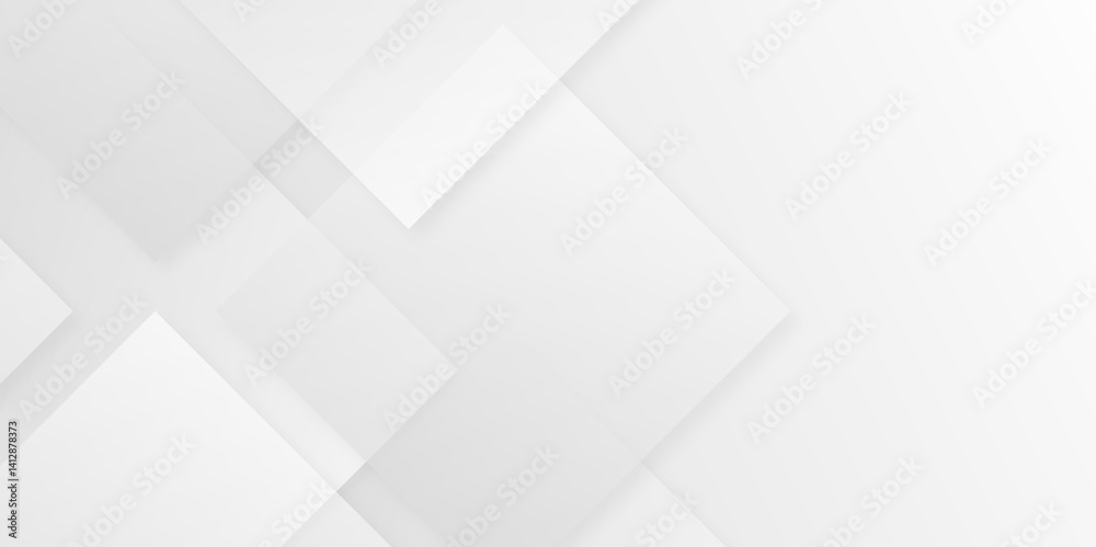 White and gray rectangle geometric concept technology modern futuristic subtle abstract background. Modern gray abstract vector long banner background. Futuristic technology concept graphic design. White and gray rectangle geometric concept technology modern futuristic subtle abstract background. Modern gray abstract vector long banner background. Futuristic technology concept graphic design.