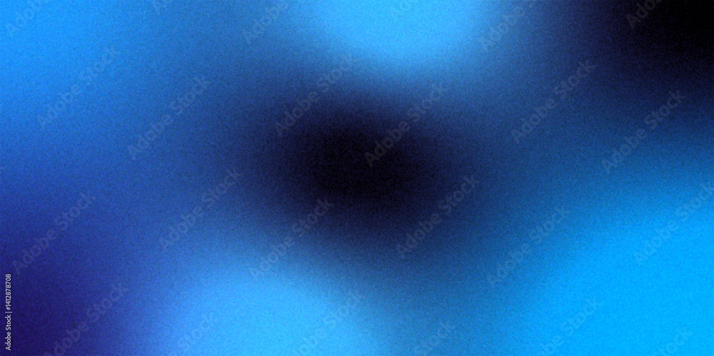 Abstract background with blue color blurred gradient foil shimmer rough texture. vector gradient blur, noise, grain, texture design illustration. dramatic grain effect colorful gradient background.