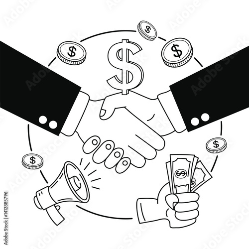 Linear icons set of finance, banking. High quality modern icons suitable for print.