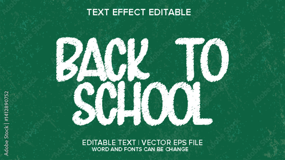 chalk text effect vector editable