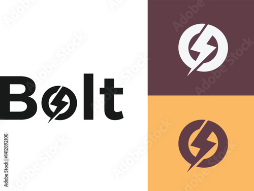 Bolt Logo Design With Lighting Thunder Bolt. Electric Bolt Letter Logo design	