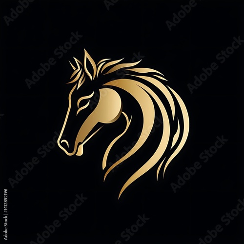 Wallpaper Mural Premium horse crest logo with refined lines and curves Torontodigital.ca