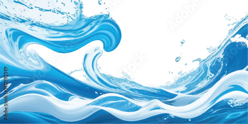 Abstract Blue and White water ocean Curve Background Template with a Modern Light Blue Gradient Design, Perfect for Posters, Brochures, Websites, and Flyers
