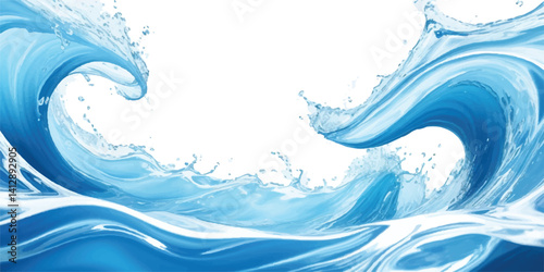 Abstract Blue and White water ocean Curve Background Template with a Modern Light Blue Gradient Design, Perfect for Posters, Brochures, Websites, and Flyers
