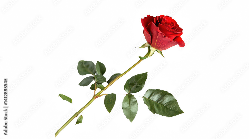 Obraz premium a single flower stem on a transparent background, PNG image, PNG file, Generative art.