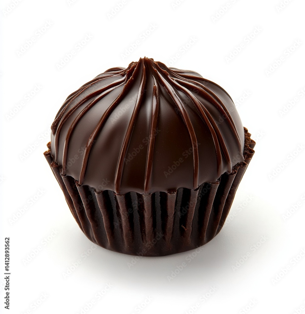 Obraz premium Dark chocolate truffle