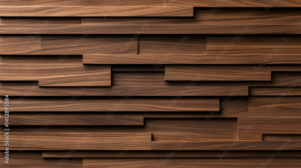 Brown Wood Paneling Pattern Design