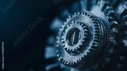 Obraz na płótnie Closeup Industrial Gears Mechanism w salonie