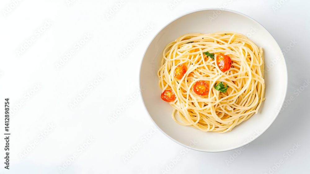 Creamy Spaghetti With Cherry Tomatoes And Parsley