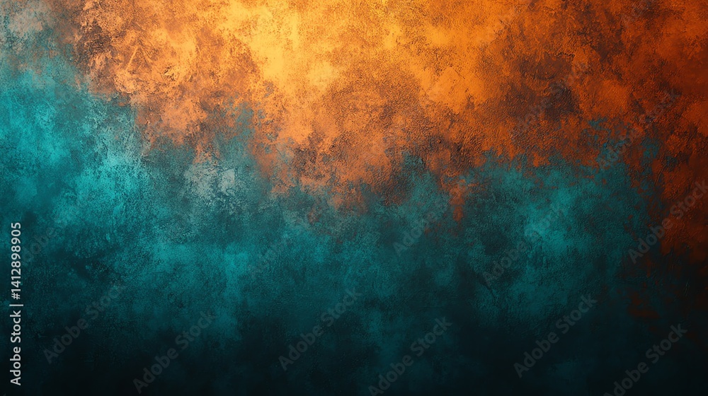 A dramatic gradient background with teal and orange textured paint. Perfect for website banners, presentations, or design projects. A dramatic gradient background with teal and orange textured paint. Perfect for website banners, presentations, or design projects.
