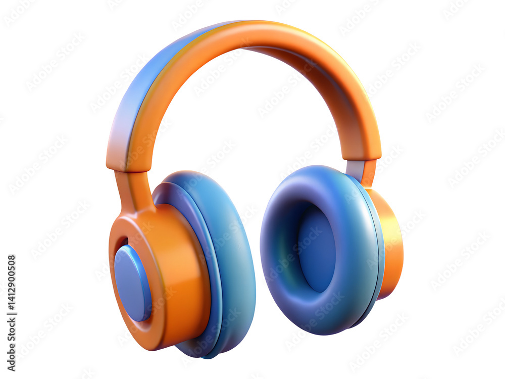 3D Colorful Headphones Illustration, 3D Illustration, 3D Rendering, 3D Icon 3D Colorful Headphones Illustration, 3D Illustration, 3D Rendering, 3D Icon