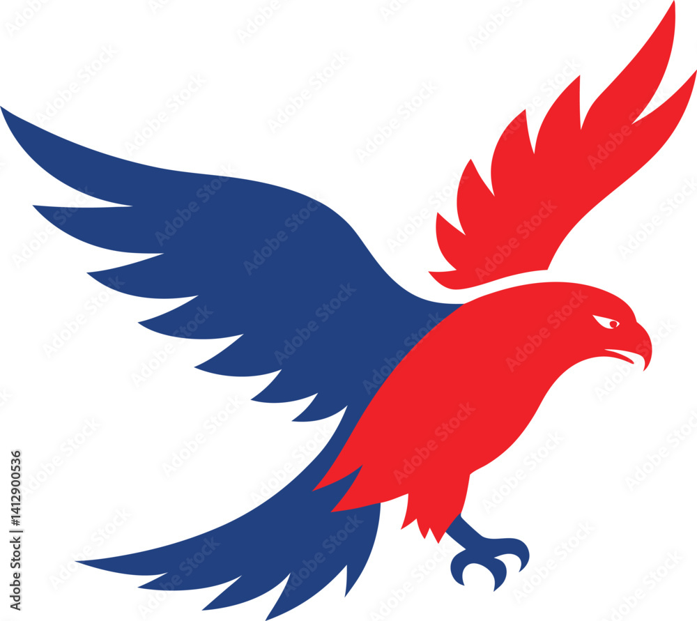 Obraz premium vector illustration of an eagle