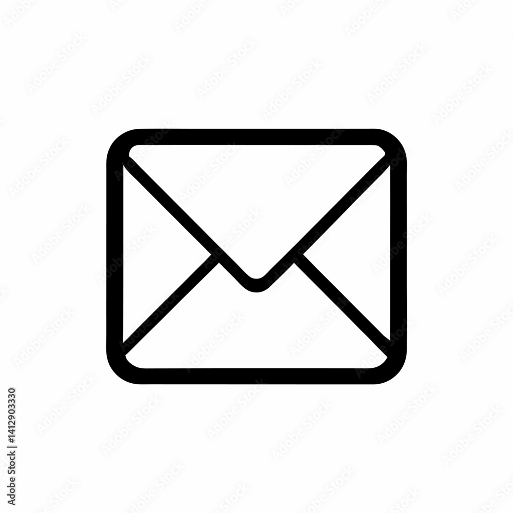 Email Icon Envelope Communication Vector on White Background Email Icon Envelope Communication Vector on White Background