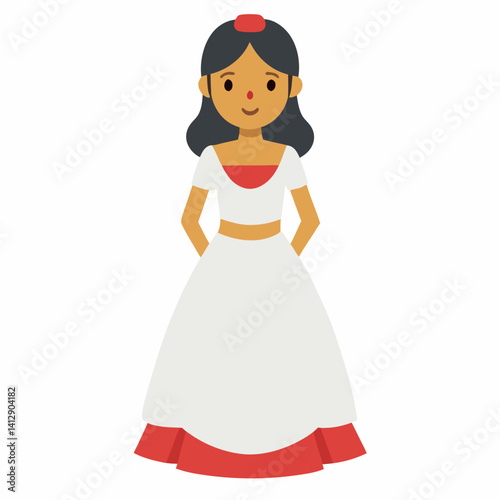  a filipino girl in a maria clara gown at a town