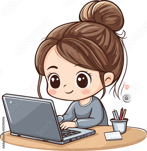 business woman with laptop