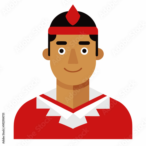 a tongan man in a traditional ta ovala at a royal 
