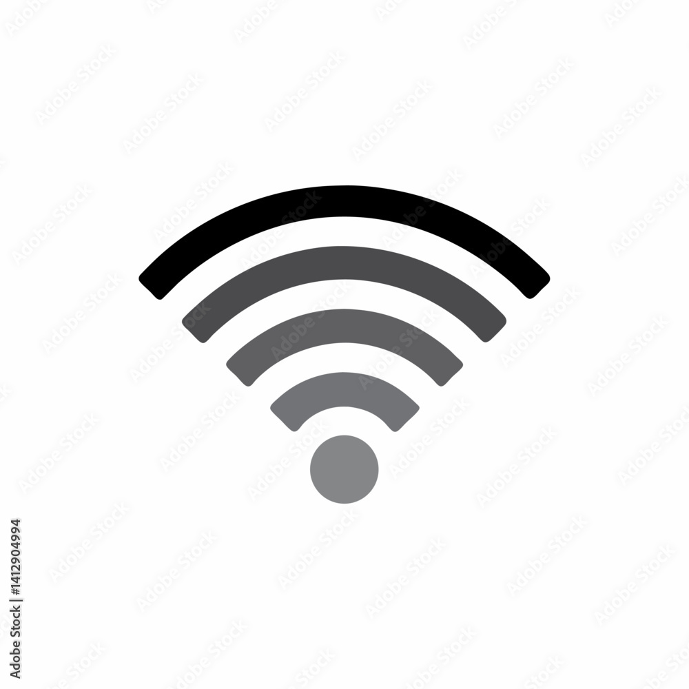 Wi-Fi Icon Wireless Signal Vector Symbol on White
Wi-Fi Icon Wireless Signal Vector Symbol on White
