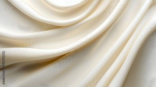 Obraz na płótnie Cream Fabric Texture With Draped Details w salonie