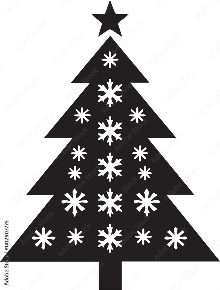 Christmas tree vector art illustration Christmas tree vector art illustration