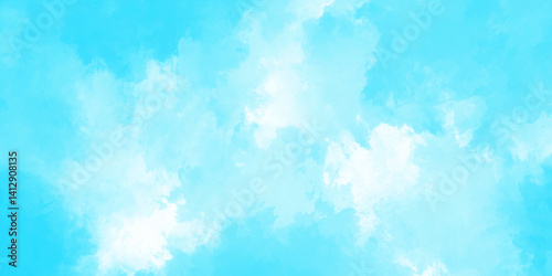 Abstract grunge sky blue soft painted watercolor paint splash. inspiring views of fluffy clouds blue sky background. cloudy blue sky various natural clouds and smoke. morning cloud in the sky.