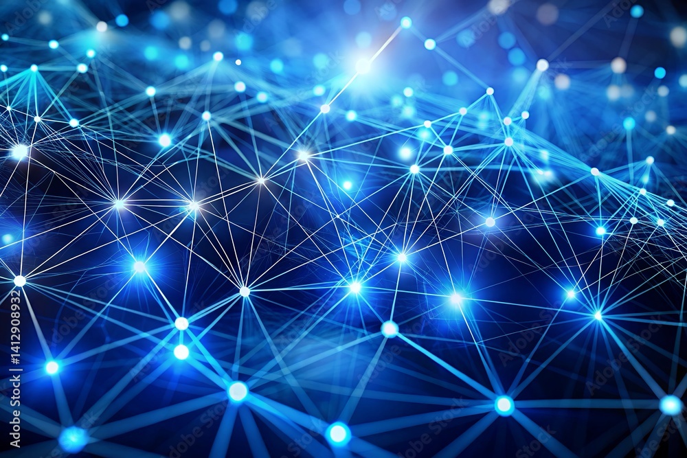 A vibrant network of connections, pulsing with energy and innovation, illuminated in brilliant blue hues. A vibrant network of connections, pulsing with energy and innovation, illuminated in brilliant blue hues.
