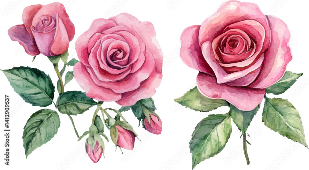 Fototapeta premium bouquet of pink roses