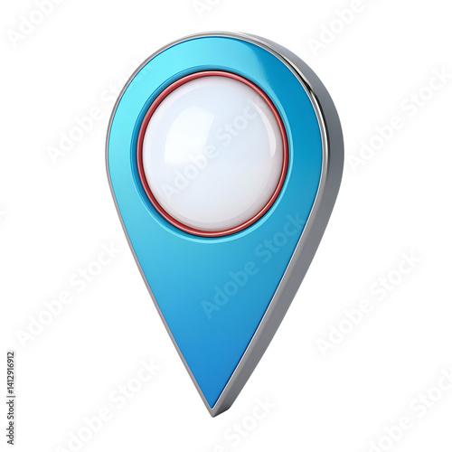 Free Download 3d Blue location pin icon isolated on transparent background. - GFXLoad
