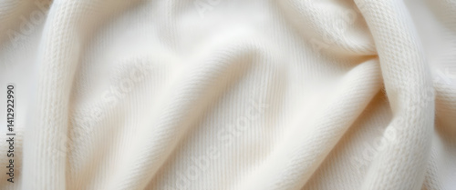 close up view of a white fabric