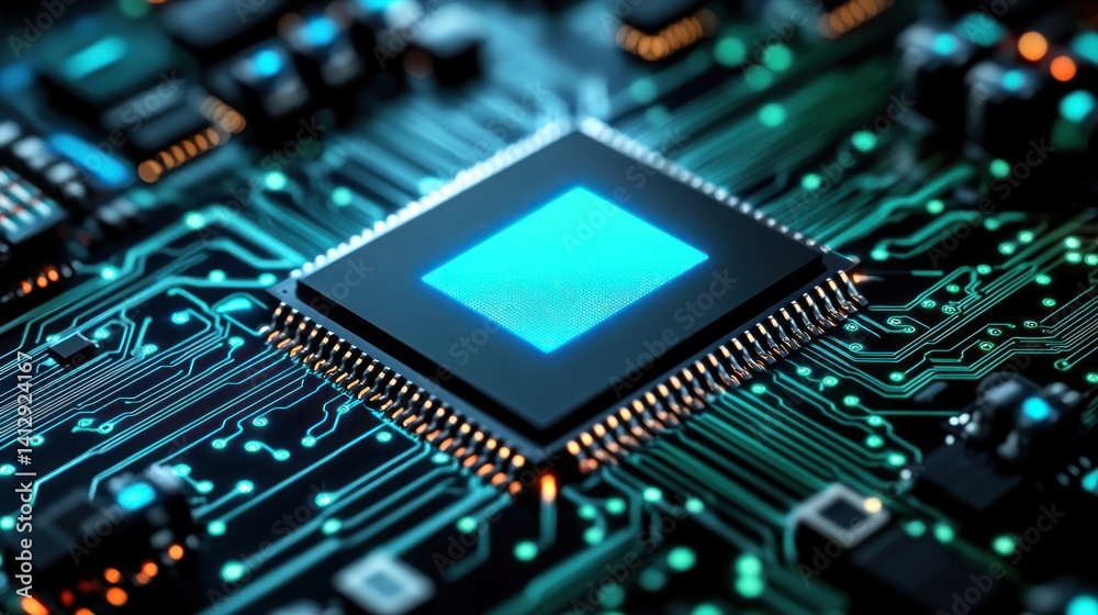 High-tech CPU on circuit board (1) High-tech CPU on circuit board (1)