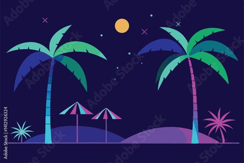 palm trees on the beach