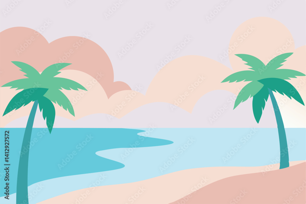 palm trees on the beach palm trees on the beach