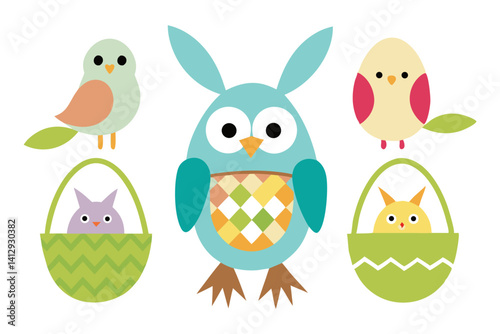 set of easter eggs