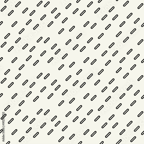 Vector seamless pattern. Modern stylish texture. Geometric striped ornament. Monochrome geometric swatch. Smooth diagonal capsules.