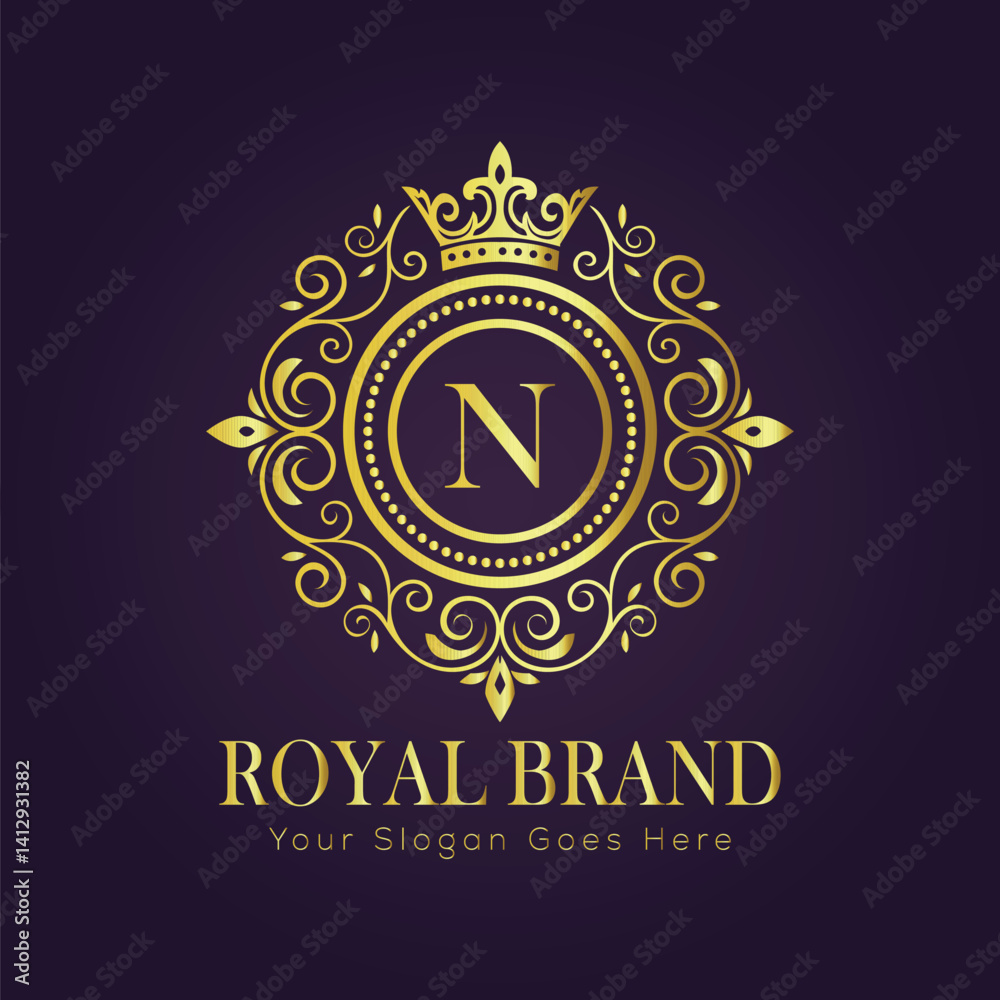 Fototapeta premium luxury gold logo concept
