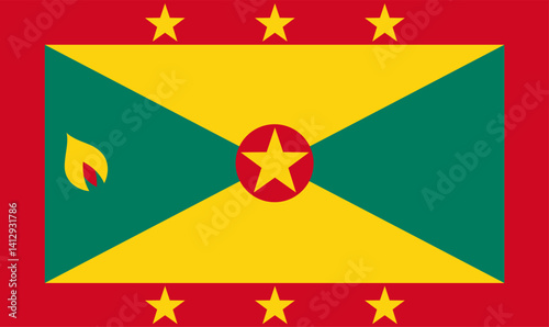 Free Download Grenada flag design. Grenada national flag Vector illustration. Grenada official color flag design. - GFXLoad