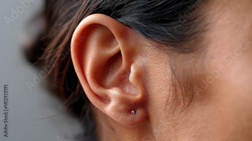 Closeup human ear anatomy