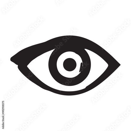 Eye icon vector illustration of a human vision symbol for web design