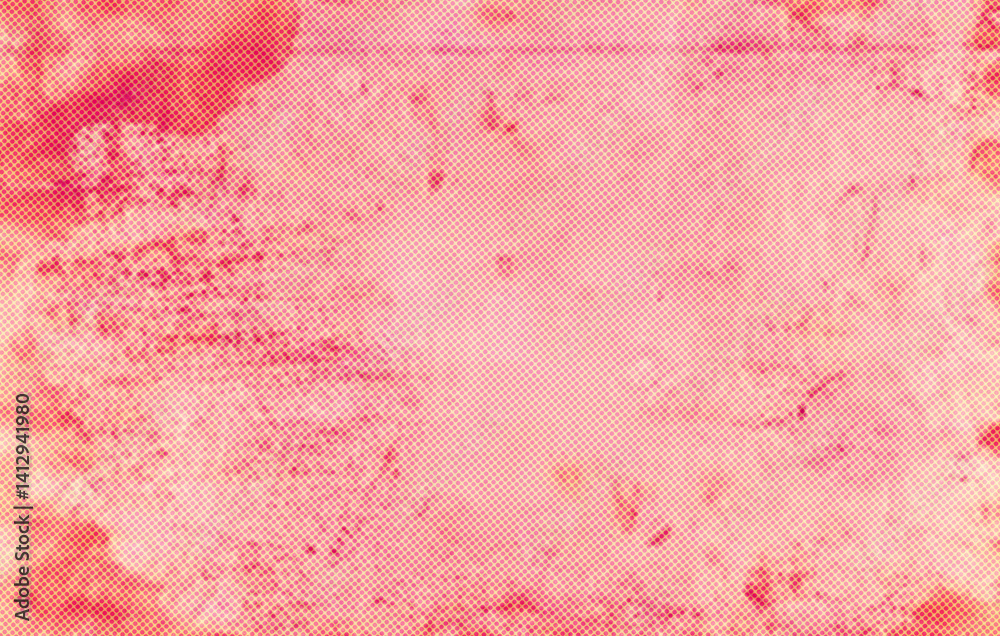Fototapeta premium features a bright red halftone texture with a faded white center and vibrant orange splatters around the edges. It gives a pop-art or comic-style effect with a playful, energetic vibe.