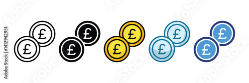 Pound Sign Icon Set Multiple Style Collection