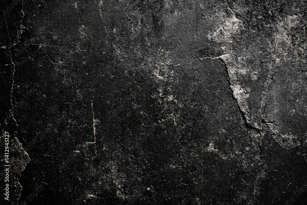 Obraz premium Grunge Wall Texture in Black and White, Distressed Rough Surface, Concrete Look