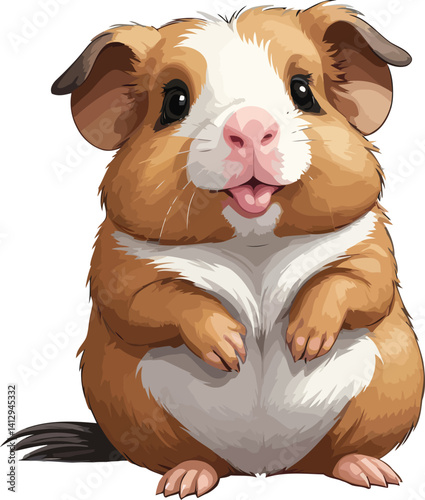 Sweet Guinea Pig Close-Up with Curious Eyes – Ideal for Blogs, Ads, and Pet Products
