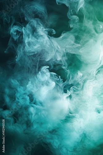 Abstract aquamarine smoke background texture