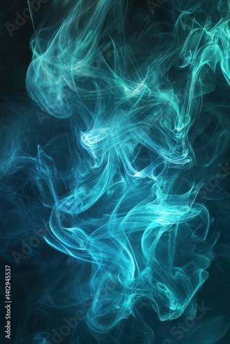 Abstract aquamarine smoke background texture