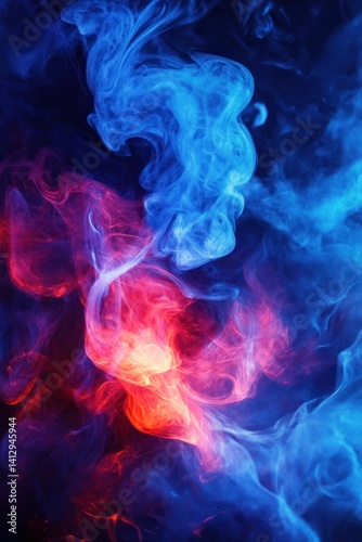 Abstract aquamarine smoke background texture